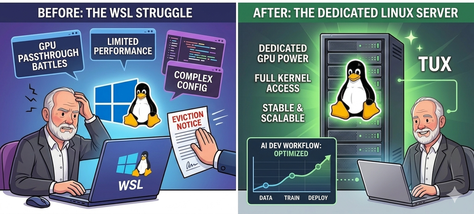 Evicting WSL2: Why I Moved My AI Dev Workflow to a Dedicated Linux Server